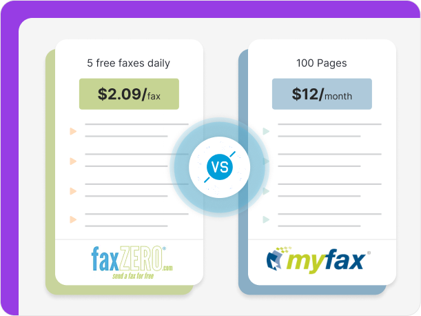 MyFax has more faxing plans than FaxZero