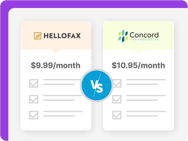 HelloFax is a more affordable alternative to Concord