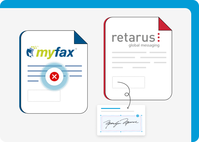 Retarus is better than MyFax for eSigning