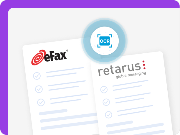 eFax and Retarus has OCR technology