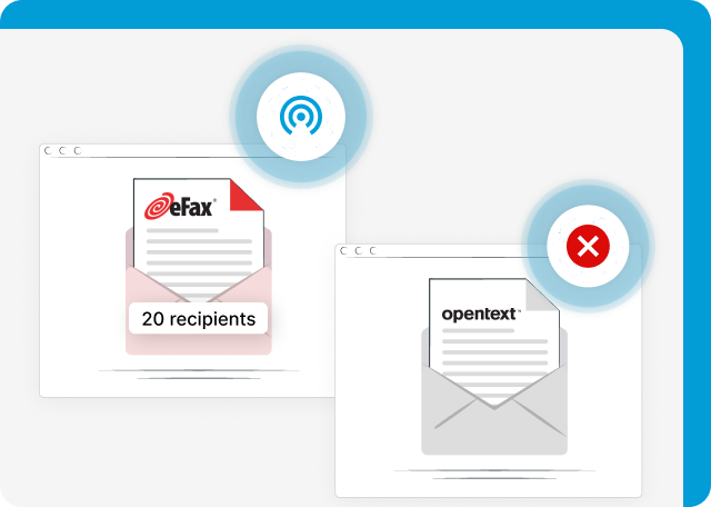 eFax is a better alternative to OpenText for fax broadcasting