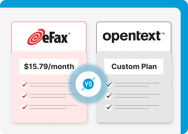 eFax vs OpenText pricing