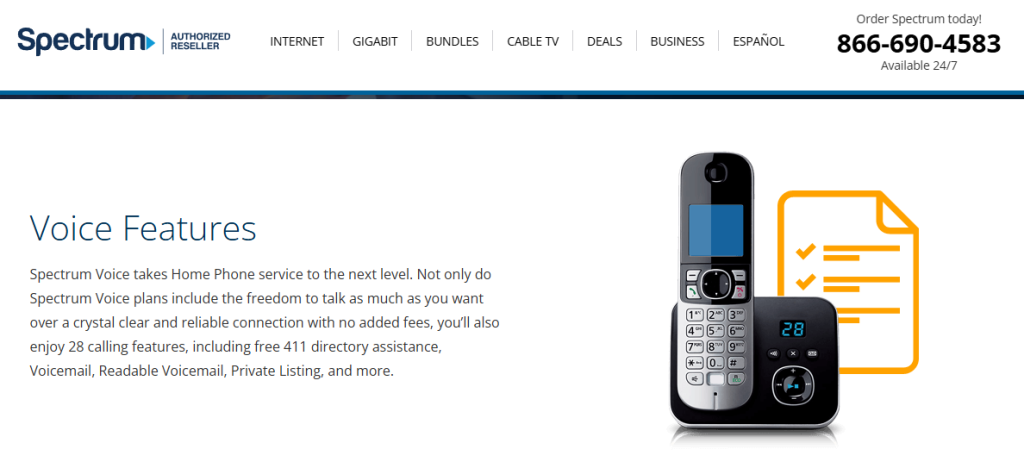 spectrum landline